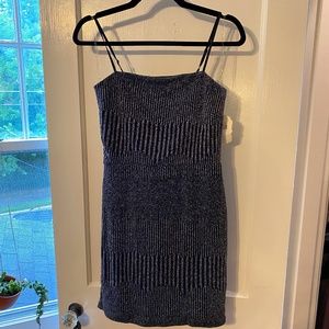 NWT Altar'd State Black and Silver Mini Dress